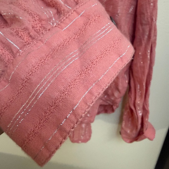 Pilco Anthropologie Pink Button-Up Women's Top - Picture 6 of 10